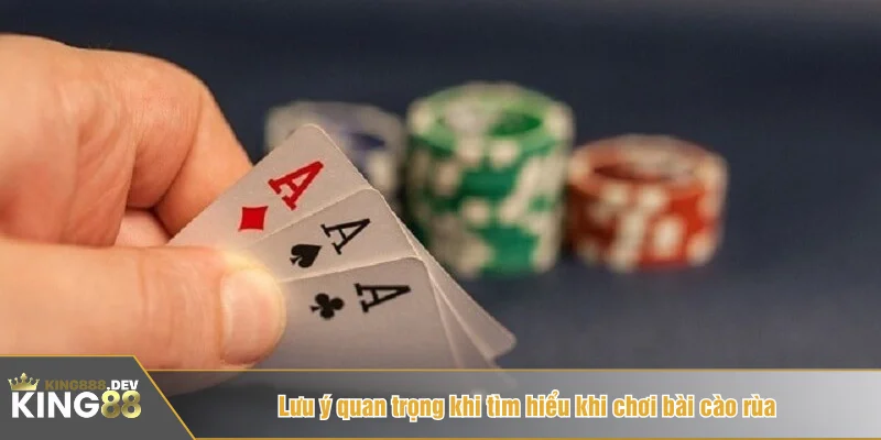 Lưu ý quan trọng khi tìm hiểu khi chơi bài cào rùa