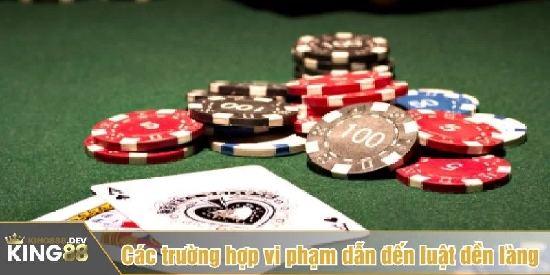 Các trường hợp đền làng phổ biến trong xì dách