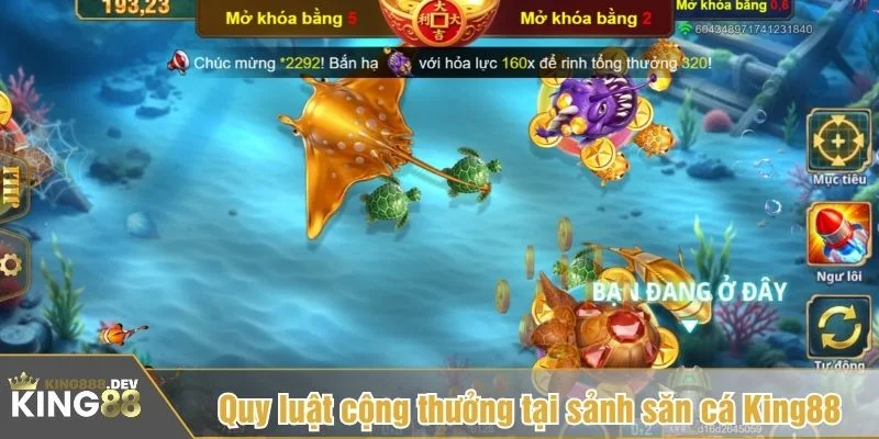 Game bắn cá thu hút nhờ cơ chế cộng thưởng