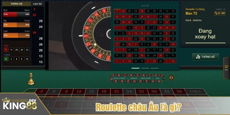 Roulette châu Âu là phiên bản roulette chuẩn quốc tế